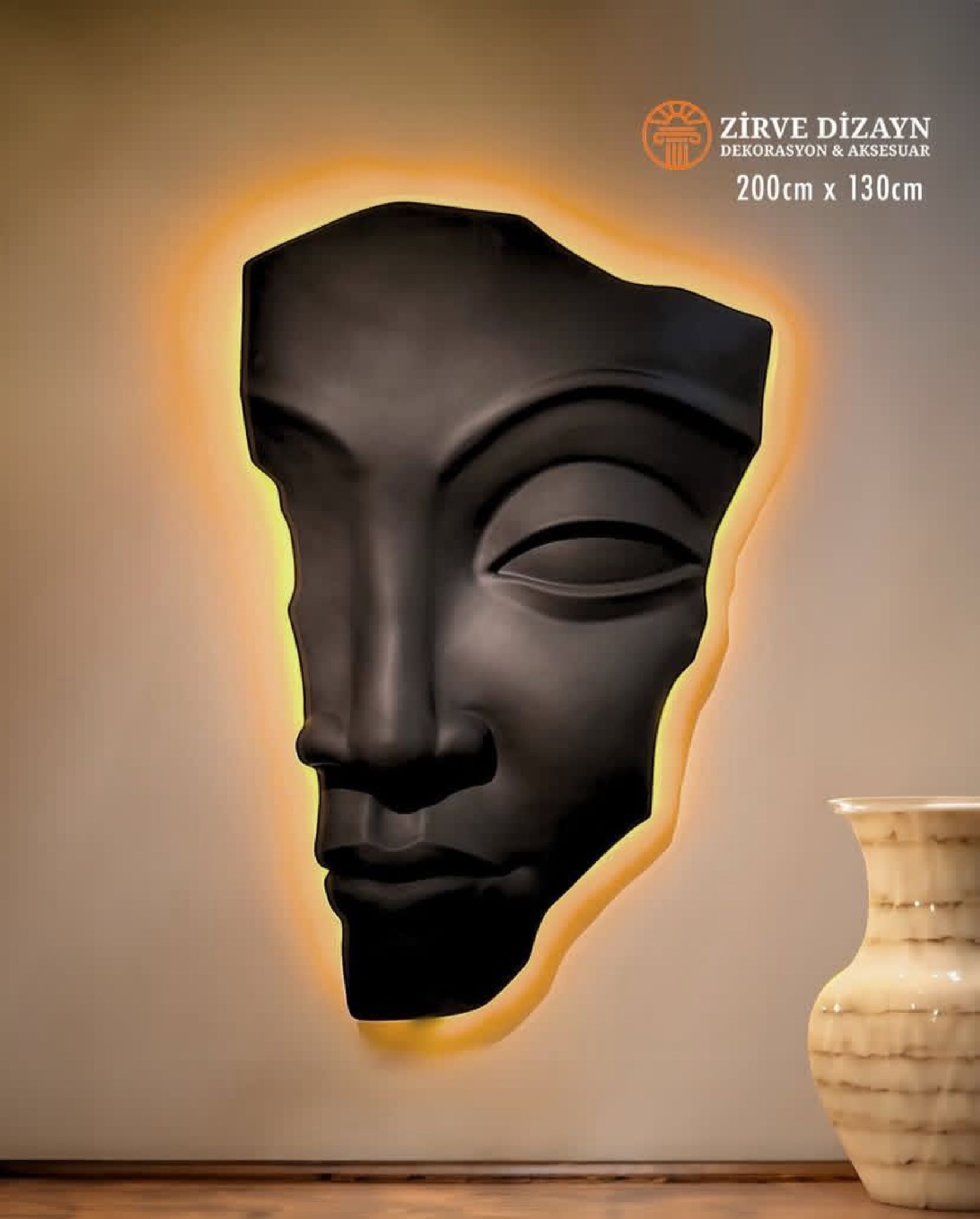 Oppo Yüz Duvar Heykeli - Modern ve Şık Duvar Dekorasyonu